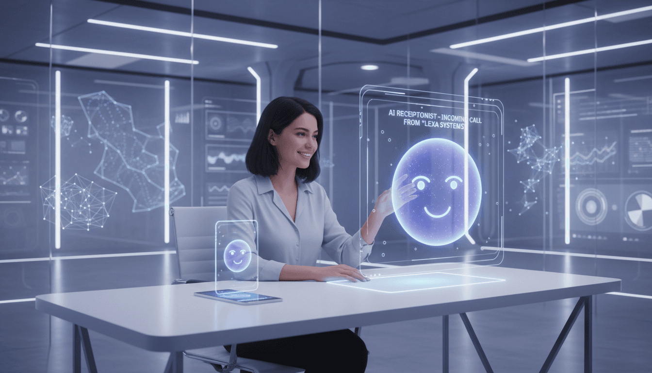 AI receptionist guiding callers through appointment booking