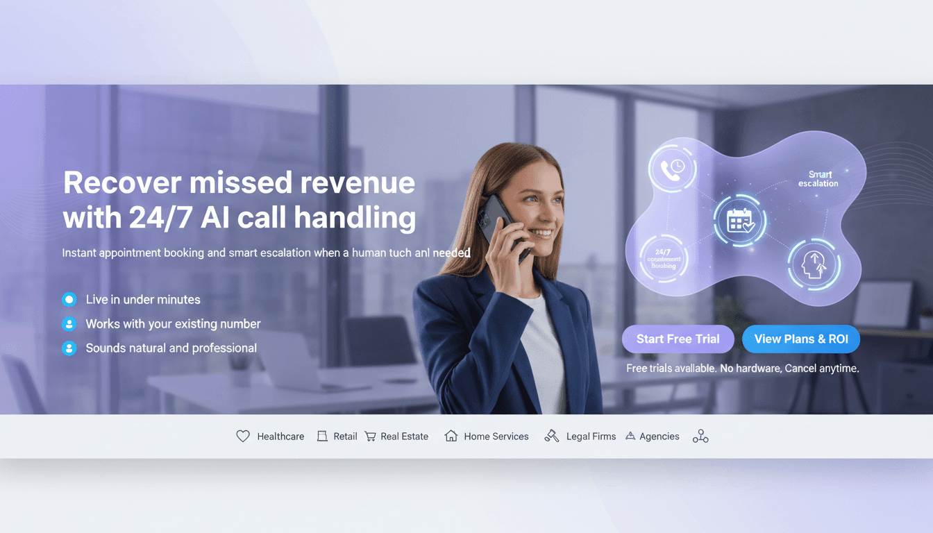 Professional business owner recovering missed revenue with AI call handling support