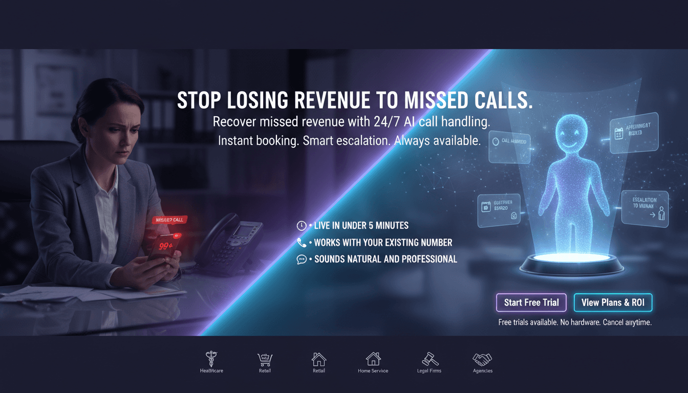 Service business team reducing missed calls and improving booking conversions with AI